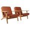 Oak Model 290 Lounge Chairs by Hans J. Wegner for Getama, Set of 2, Image 1