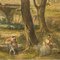 G. Boni, Landscapes with Figures, Oil on Canvas Paintings, Framed, Set of 2, Image 7