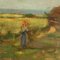 Adolfo Tommasi, Landscape with Figure, Late 19th or Early 20th Century, Oil on Panel, Framed 3