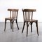 Bentwood Dining Chairs with Patterned Seat from Fischel, 1940s, Set of 2 1
