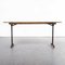 French Rectangular Cast Base Dining Table, 1950s 1