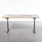 French Cast Base Rectangular Dining Table, 1950s 1