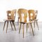 French Baumann Light Oak Gentiane Dining Chairs, 1950s, Set of 6 1