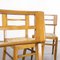 French Rush Seated Dining Chairs by Pierre Crueges, 1950s, Set of 4 5
