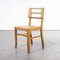 French Rush Seated Dining Chairs by Pierre Crueges, 1950s, Set of 4 6