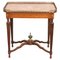 French Louis XVI Style Marquetry Inlaid Side Table in Kingwood 1