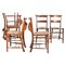 Chaises de Chapelle Vintage en Orme, Set de 6 2