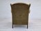 Vintage Danish Velvet and Oak Relax Armchair, 1950s 4