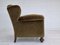 Fauteuil Relax Vintage en Velours et Chêne, Danemark, 1950s 2