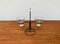 Mid-Century Danish Metal and Glass Candleholder, 1960s 3