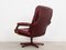 Danish Leather Swivel Armchair, 1970s, Image 4