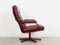 Danish Leather Swivel Armchair, 1970s, Image 7