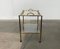 Mid-Century Hollywood Regency Style Brass Fake Bamboo Tray Serving Cart or Side Table, 1960s 3