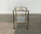 Mid-Century Hollywood Regency Style Brass Fake Bamboo Tray Serving Cart or Side Table, 1960s, Image 3