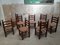 Dining Chairs in the Style of Charles Dudouyt, 1940s, Set of 8 5
