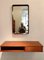 Italan Shelf in Teak with Mirror, 1950s, Set of 2 1