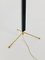 Mid-Century Scandinavian Floor Lamp in Brass and Black Wood from E. Hansson & Co., 1950s 14