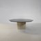 Geometric Coffee Table in Travertine and Smoked Glass, Image 2