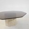 Geometric Coffee Table in Travertine and Smoked Glass 7