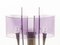 Violette Wandleuchten aus Acrylglas & Messing von Stilux Milano, 1960er, 2er Set 4