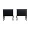 Rococo Style Nightstands with Modern Flat Black Finish, Set of 2 4