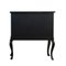 Rococo Style Nightstands with Modern Flat Black Finish, Set of 2 5