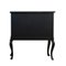 Rococo Style Nightstands with Modern Flat Black Finish, Set of 2, Image 5