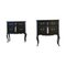 Tables de Chevet Style Rococo avec Finition Noire Moderne, Set de 2 2