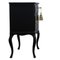 Rococo Style Nightstands with Modern Flat Black Finish, Set of 2 7