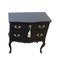 Rococo Style Nightstands with Modern Flat Black Finish, Set of 2 8