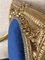 Butacas estilo Luis XVI de madera dorada con terciopelo Klein azul. Juego de 2, Imagen 9