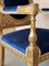 Butacas estilo Luis XVI de madera dorada con terciopelo Klein azul. Juego de 2, Imagen 10