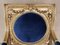 Louis XVI Armlehnstühle aus vergoldetem Holz mit blauem Klein Samt, 2er Set 6