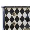Table de Chevet Style Gustavien avec Design Arlequin Noir et Blanc 4