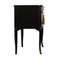 Gustavian Style Nightstands in Black with Brass Details, Set of 2, Image 9