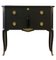 Gustavian Style Nightstands in Black with Brass Details, Set of 2 6