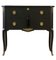 Gustavian Style Nightstands in Black with Brass Details, Set of 2, Image 6