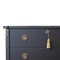 Gustavian Style Nightstands in Black with Brass Details, Set of 2 7