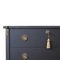 Gustavian Style Nightstands in Black with Brass Details, Set of 2, Image 7