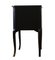 Tables de Chevet Style Gustavien Noires avec Détails en Laiton, Set de 2 8