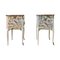 Antique Gustavian Style Nightstands in White with Marble Top, Set of 2 7