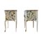Antique Gustavian Style Nightstands in White with Marble Top, Set of 2 6