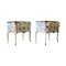 Antique Gustavian Style Nightstands in White with Marble Top, Set of 2 4