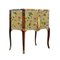 Gustavian Style Nightstand with Christian Lacroix Gold Butterfly Design and Natural Marble Top, Image 1