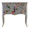 Gustavian Style Nightstand with Christian Lacroix Butterfly Design and Painted Marble Top 2
