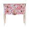 Gustavian Style Nightstand with Coral Design and Painted Marble Top, Image 2