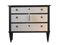 Vintage Gustavian Chest in White and Black Style 1