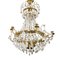 Antique Empire Six Arm Chandelier with Different Cut Crystals, 1900s, Image 3