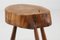 Solid Wooden Rustic Stool, 1920s, Image 6