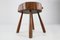 Solid Wooden Rustic Stool, 1920s 9